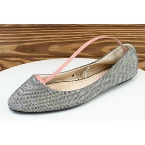 Kimchi Blue Women‎ Sz 6 M Silver Flat Synthetic Shoes